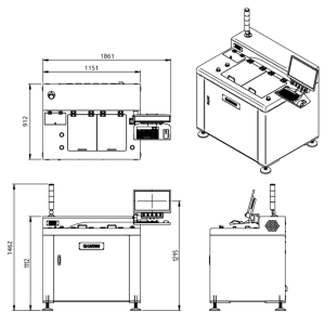 GAM 386 Offline Bottom Cut PCB Router Machine-1